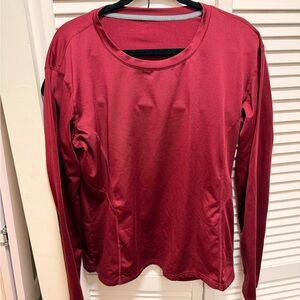 Women's Red Long Sleeve Top